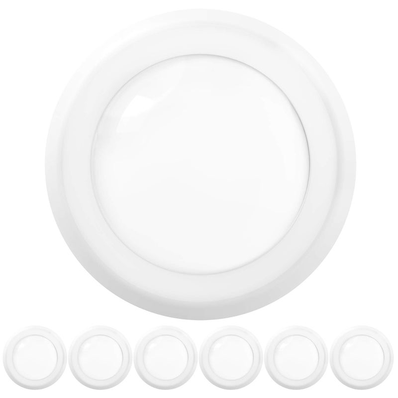 Sunco Lighting Sunco 6 Pack LED Disc Lights Ceiling 6 Inch, Flush Mount Disk Light, Recessed Can Lighting, 1050 LM, 15W (75W Equivalent), 3000K Warm White, Dimmable, Damp Rated ETL. - Image 1